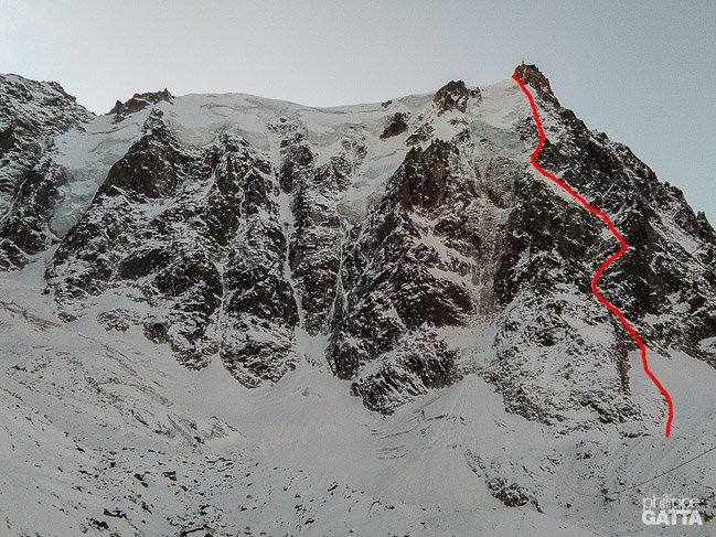 Aiguille du Midi, Mallory Porter route (© P. Gatta)
