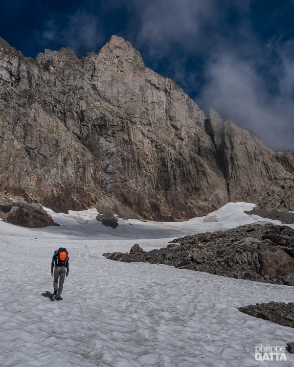 On the way to the Aiguille du Belvédère Mariage de la terre et du vent (© A. Gatta)