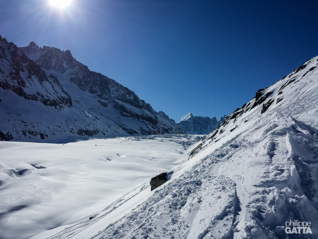 Glacier d'Argentière and Mont Dolent at the bottom (© P. Gatta)