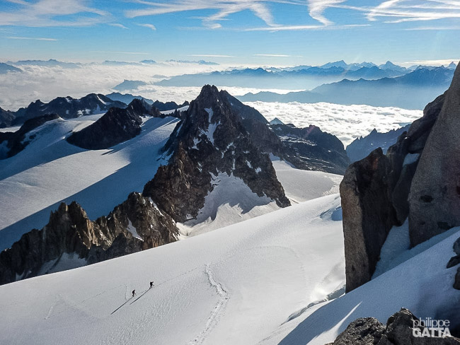 Anna and I above the Bosse, photo taken by P. Gabarrou (© P. Gabarrou)