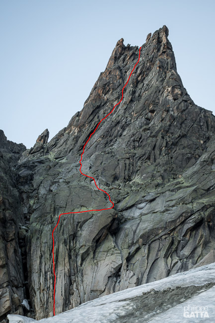 Aiguille du Peigne – Contamine Vaucher route (© P. Gatta)