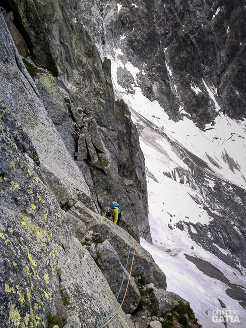 Aiguille du Peigne – Contamine Vaucher route (© P. Gatta)