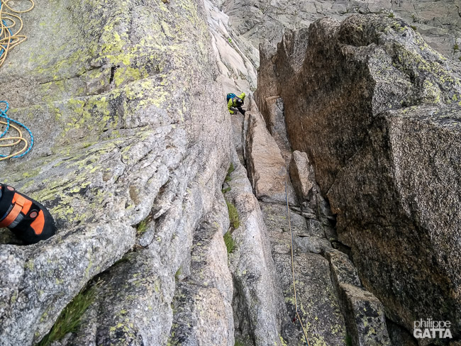 Aiguille du Peigne – Contamine Vaucher: the Laminoir (© P. Gatta)