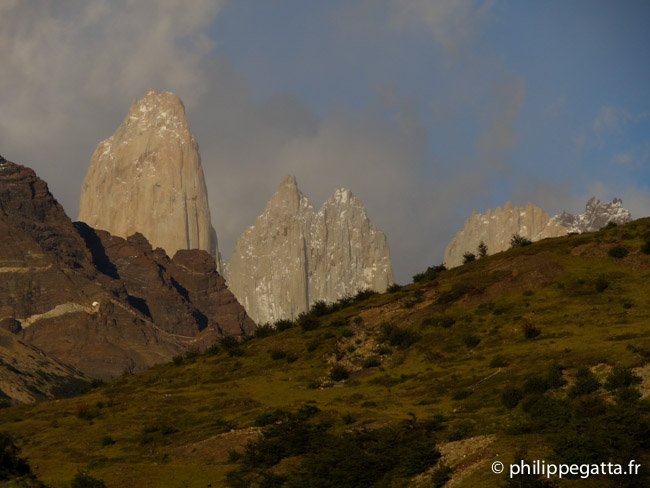 Torres del Paine seen from Las Torres hut (© P. Gatta)