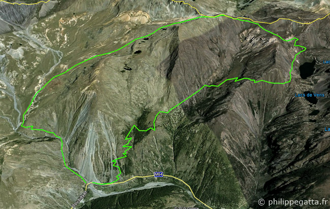 Map of Salso Moreno - Vens (Mercantour) (© P. Gatta)